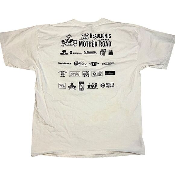 2004 Headlights on the Mother Road New Mexico T-Shirt Size XL White y2k - Picture 2 of 9